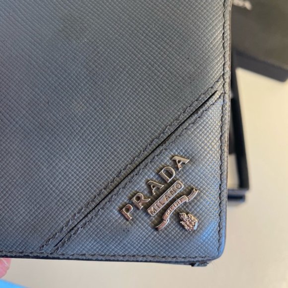 SOLD Gray Prada Saffiano Leather Bifold Wallet - Picture 12 of 12